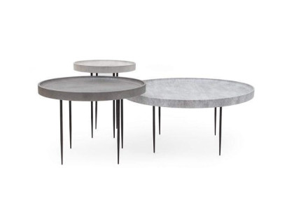 Natural wood coffee table trio, environmentally friendly for the living room